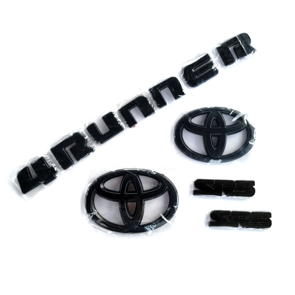 Toyota 2014-2024 4Runner SR5 Blackout Emblem Overlay Kit New! - Picture 2 of 10